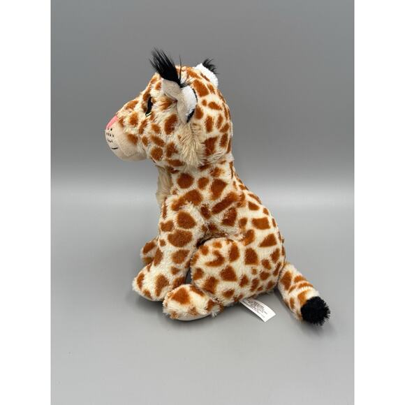 Plush Bobcat Cheetah Lynx Spotted Stuffed Animal 11” Pink Nose - Picture 6 of 8